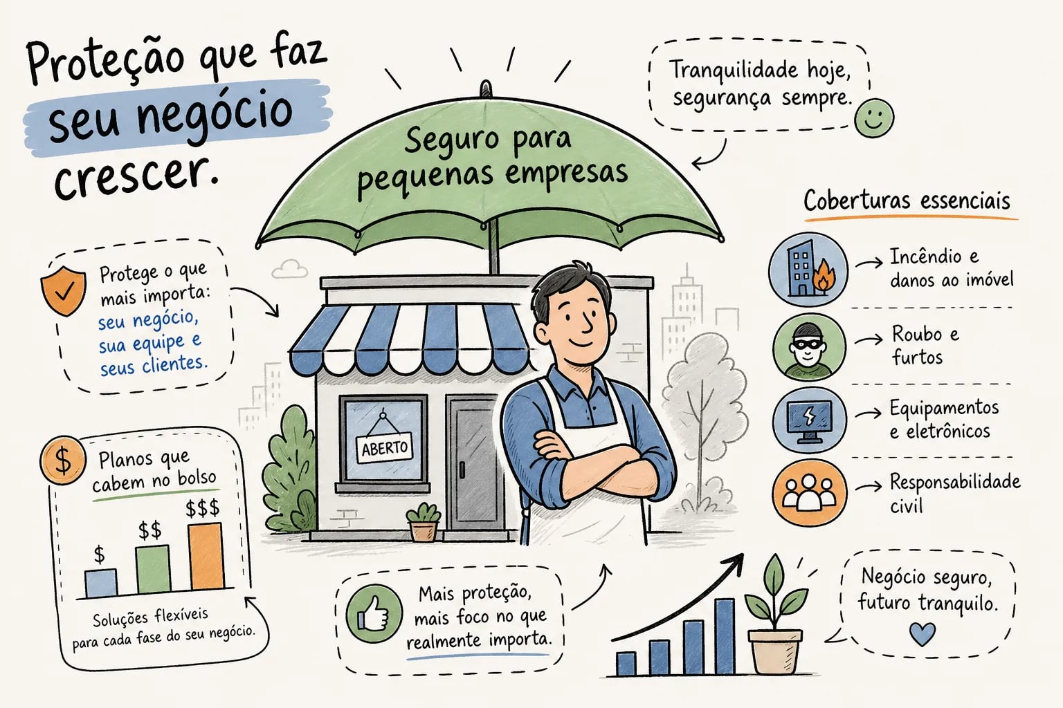 Seguro para empresa pequena: guia de coberturas e preços