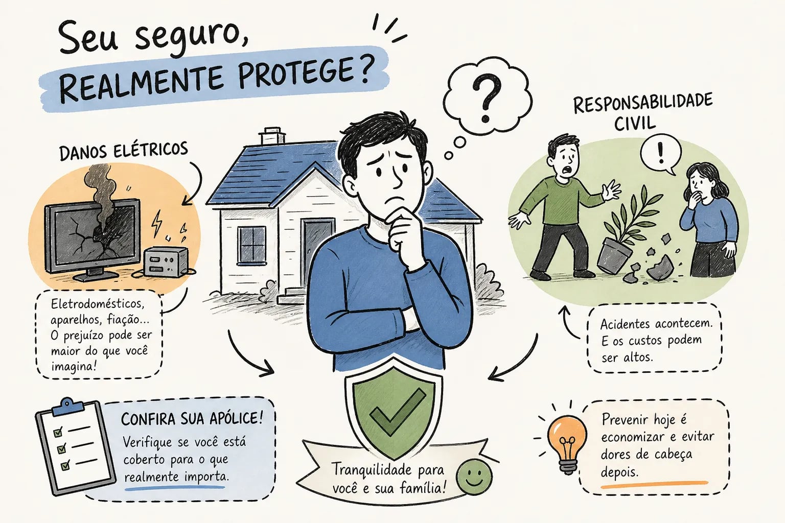 Sua apólice cobre danos elétricos e responsabilidade civil?